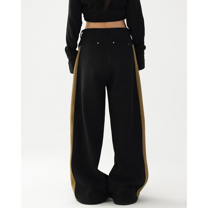 カラーブロック ワイドパンツ 10063