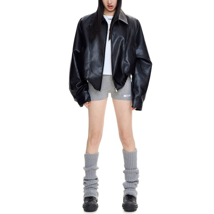 エコレザー ジップアップジャケット 10101