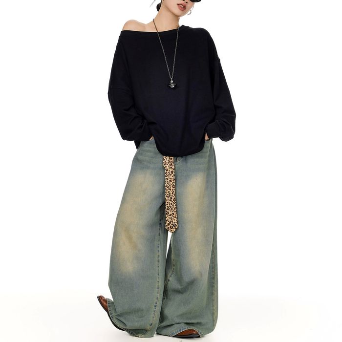 ワンショルダー 長袖Tシャツ 10106