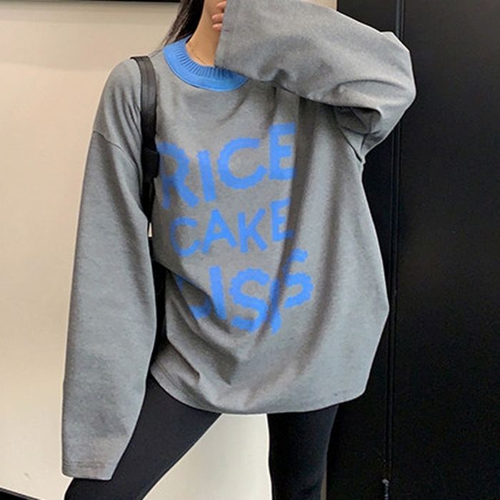 レース風レタリング カットソー 10026