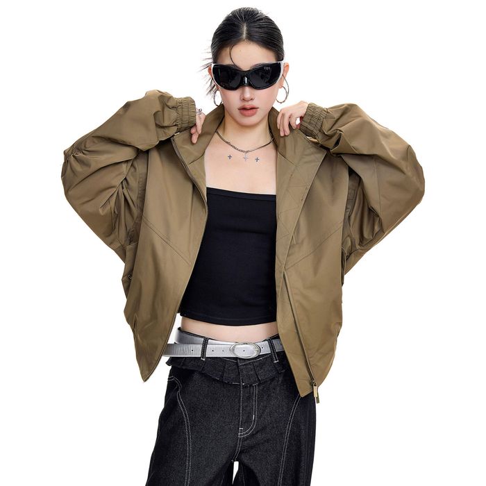 ショート丈 ジップアップジャケット 10103