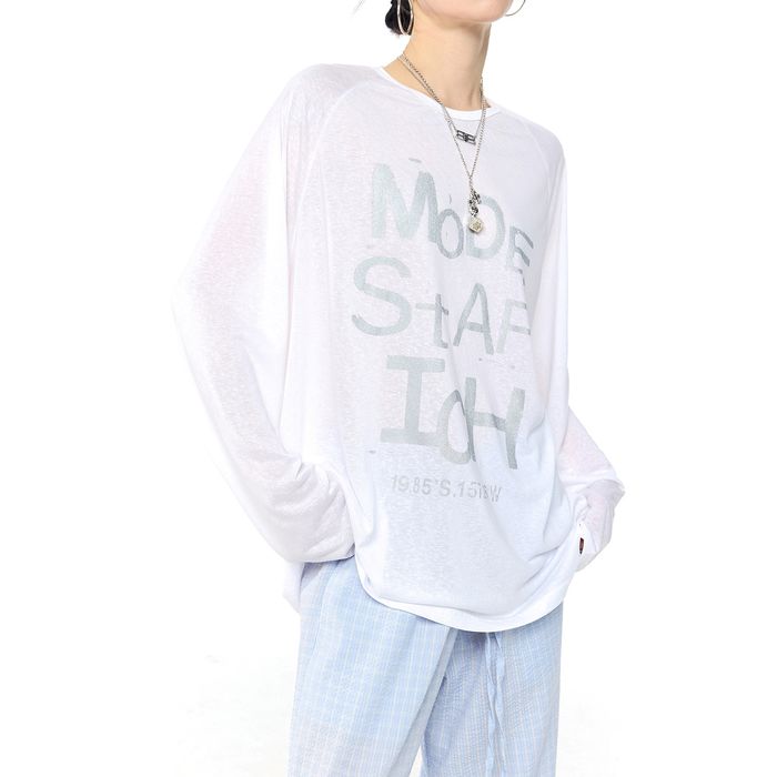 ロゴプリント 長袖Tシャツ 10107