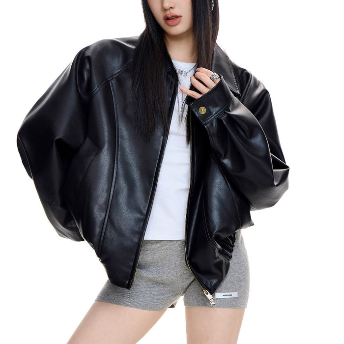 エコレザー ジップアップジャケット 10101