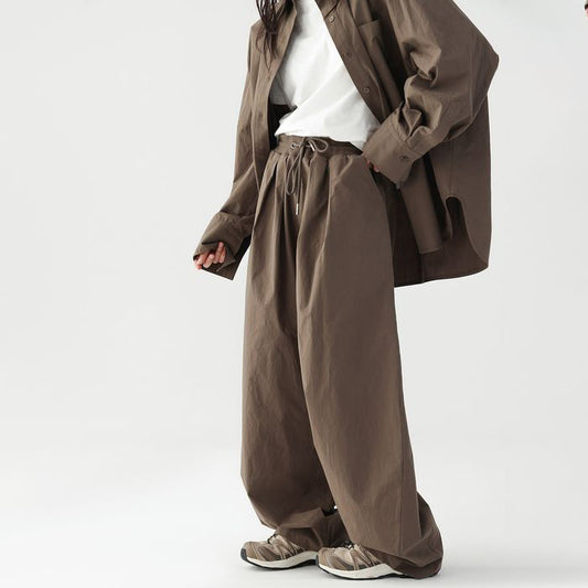 ドローストリング ワイドパンツ 10057