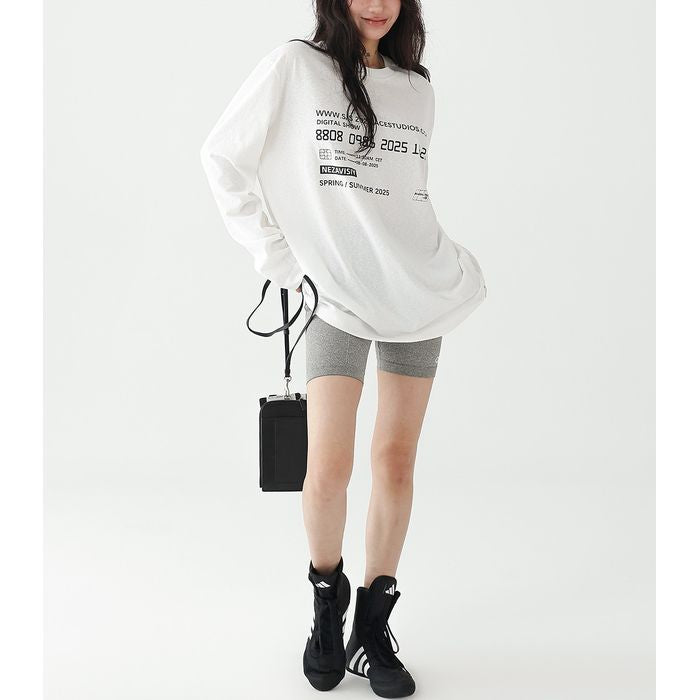 デジタルロゴ 長袖プルオーバー 10055