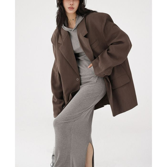 フード付 マキシワンピース 10049