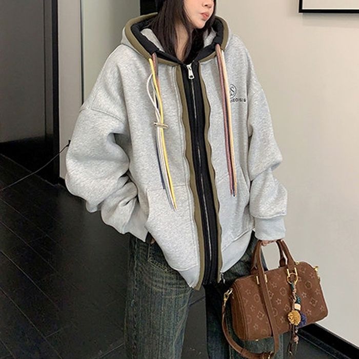 マルチストラップ ジップアップパーカー 10111