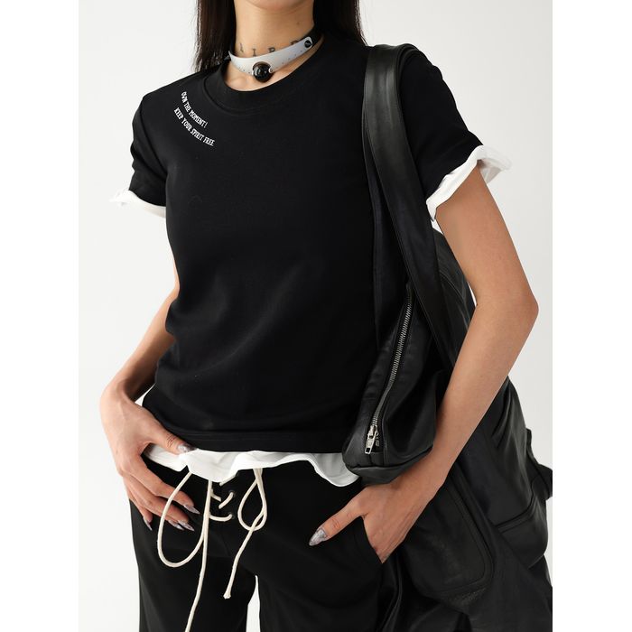 レタリングプリント Tシャツ 10117