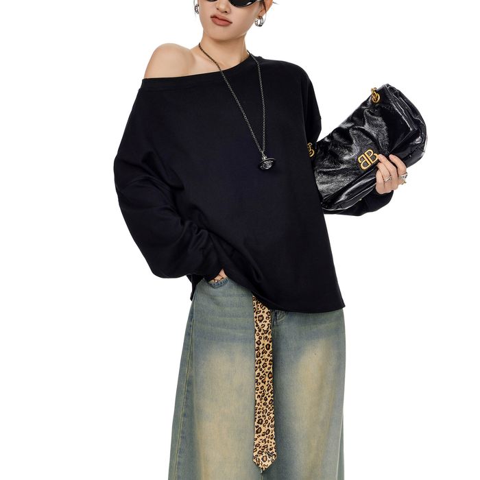 ワンショルダー 長袖Tシャツ 10106