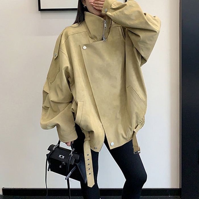 オーバーサイズ エコレザージャケット 10115