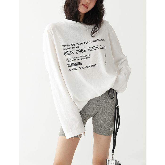 デジタルロゴ 長袖プルオーバー 10055