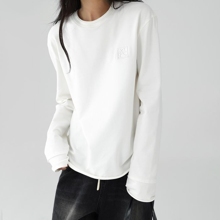 刺繍ロゴ 長袖プルオーバー 10054