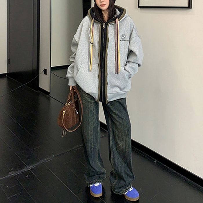 マルチストラップ ジップアップパーカー 10111