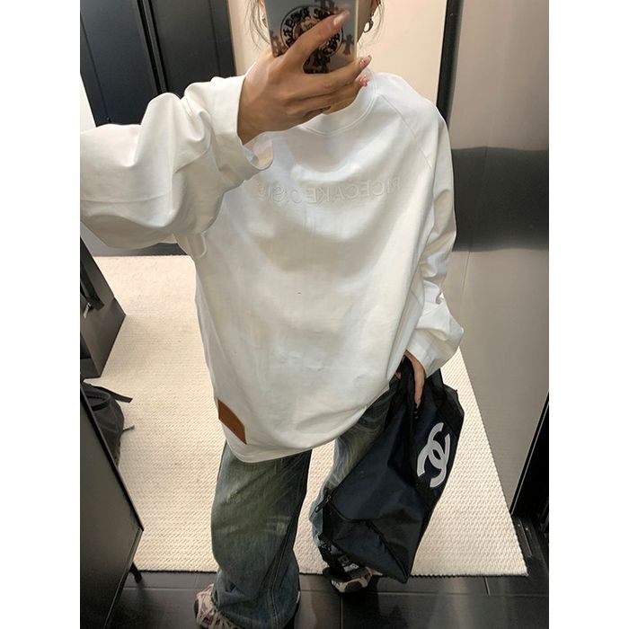 ロゴプリント 長袖Tシャツ 10108