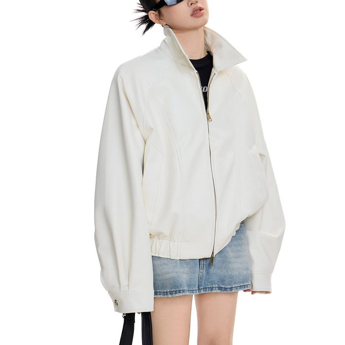 エコレザー ジップアップジャケット 10101