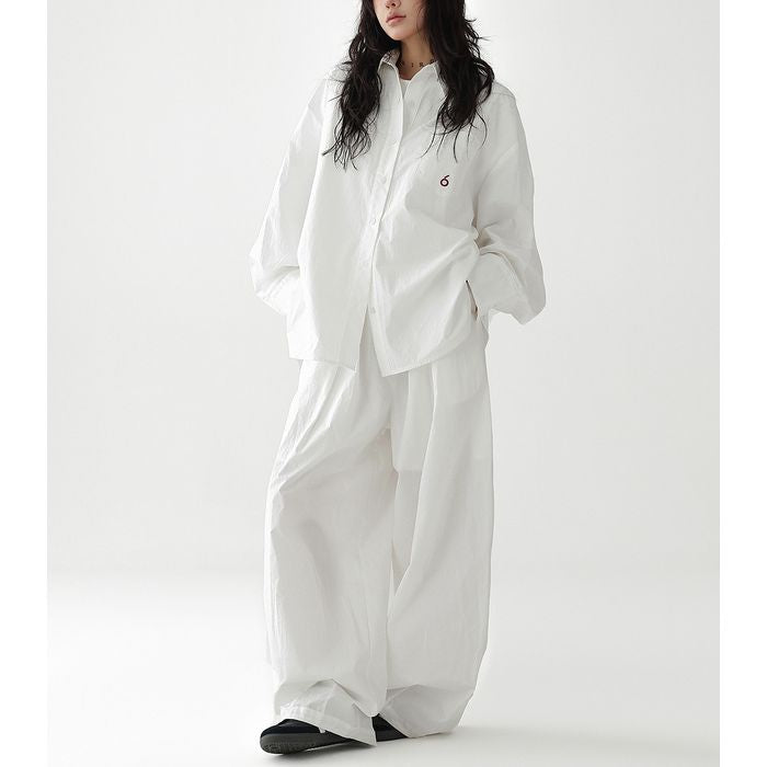 ドローストリング ワイドパンツ 10057