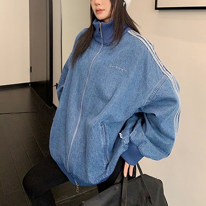 サイドライン デニムブルゾン 10017