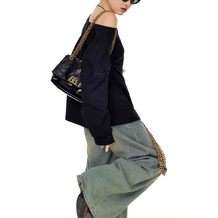 ワンショルダー 長袖Tシャツ 10106