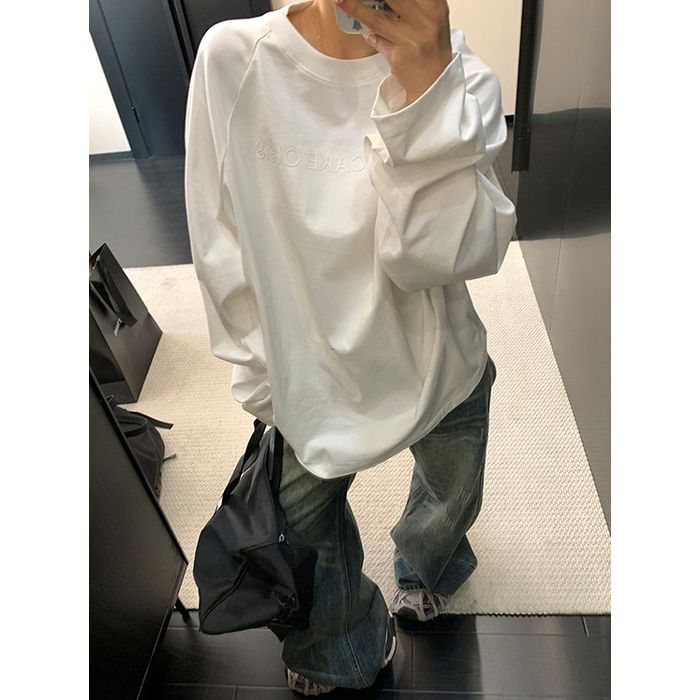 ロゴプリント 長袖Tシャツ 10108