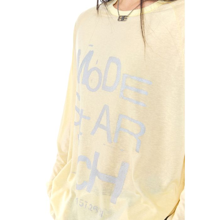 ロゴプリント 長袖Tシャツ 10107