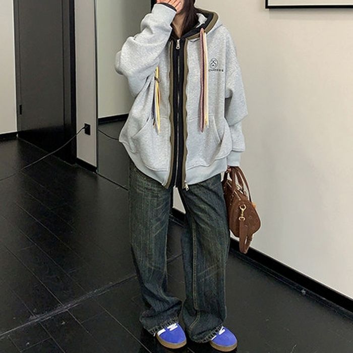 マルチストラップ ジップアップパーカー 10111