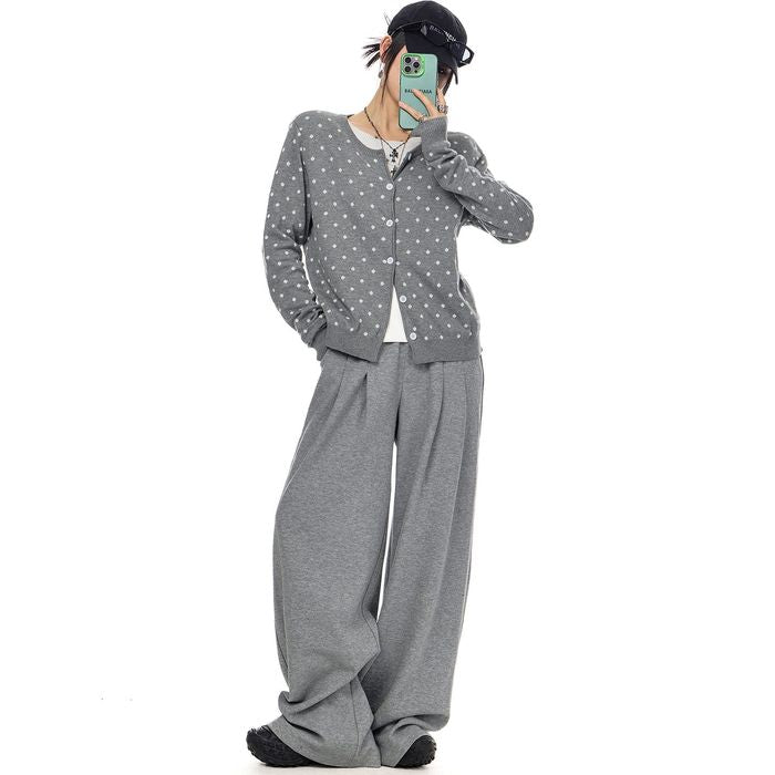 ドット柄 カーディガン 10100