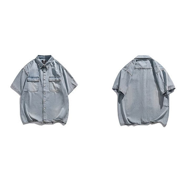デニム 半袖シャツ 10083