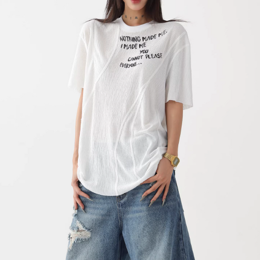 プリント オーバーサイズ Tシャツ 10142