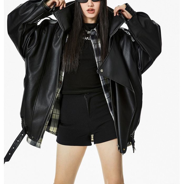 ヴィンテージ加工 エコレザージャケット 10102