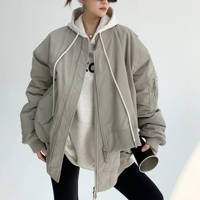 レイヤードデザイン オーバーサイズブルゾン 10016