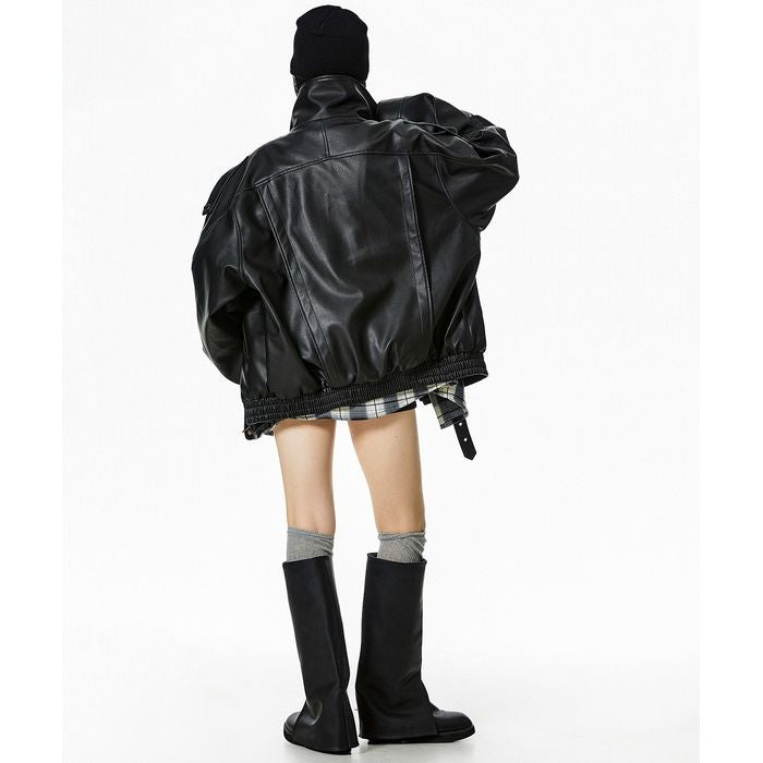 ヴィンテージ加工 エコレザージャケット 10102