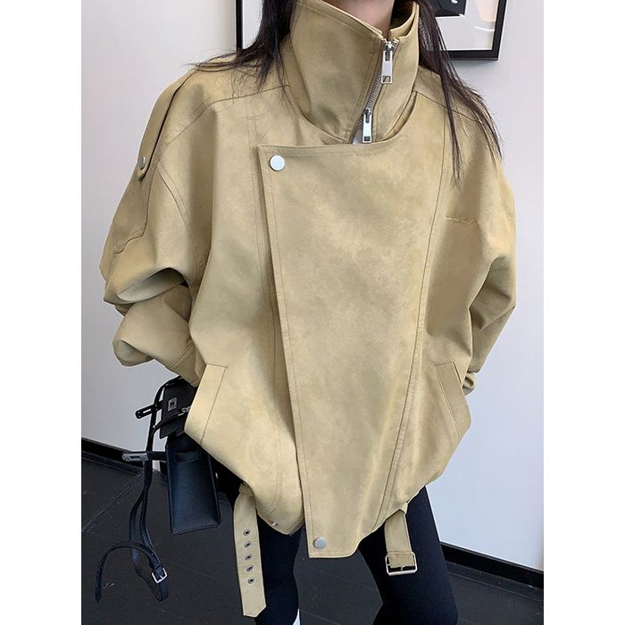 オーバーサイズ エコレザージャケット 10115