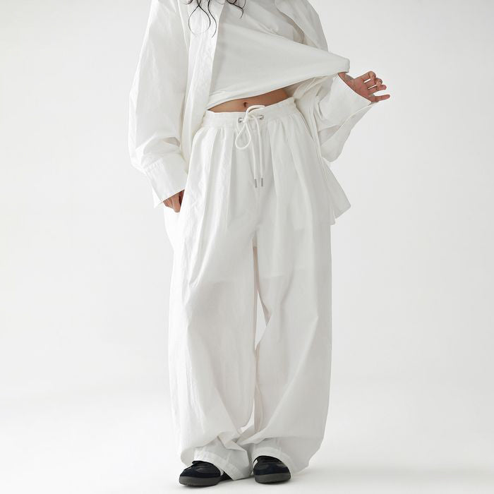 ドローストリング ワイドパンツ 10057