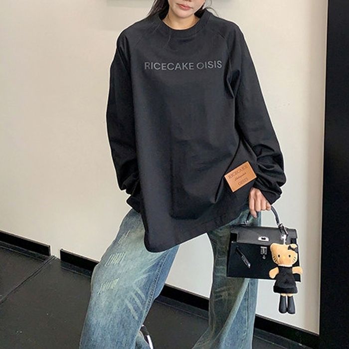 ロゴプリント 長袖Tシャツ 10108