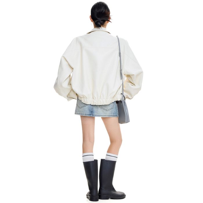 エコレザー ジップアップジャケット 10101