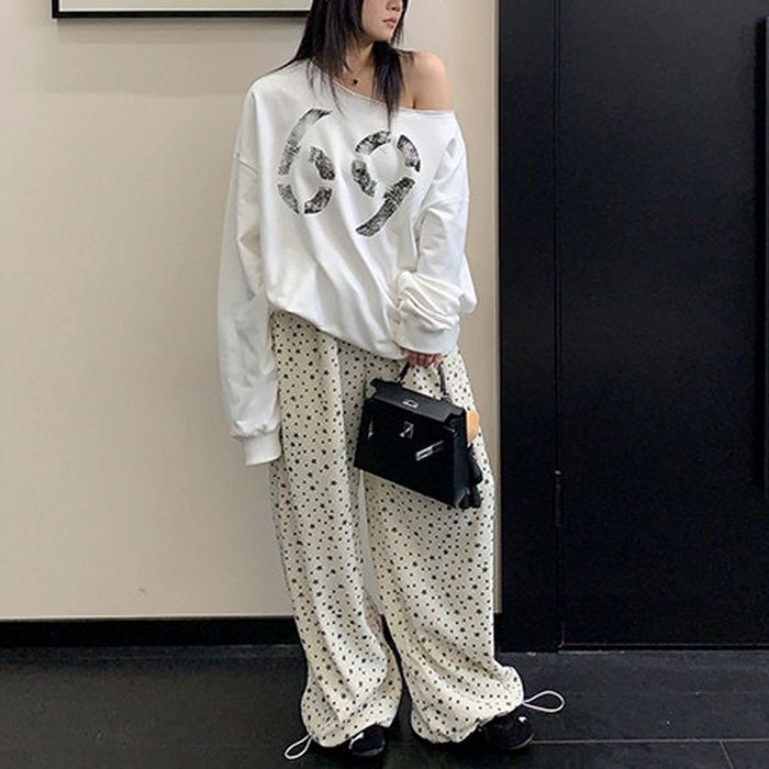 スタープリント ワイドパンツ 10116