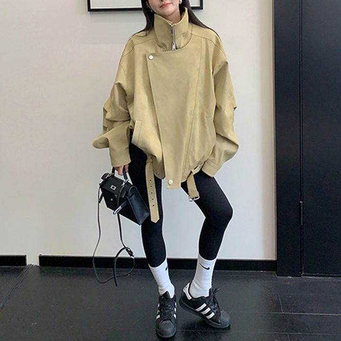 オーバーサイズ エコレザージャケット 10115