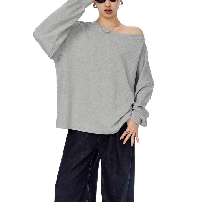 ワンショルダー 長袖Tシャツ 10106