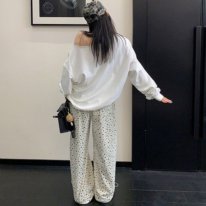 スタープリント ワイドパンツ 10116