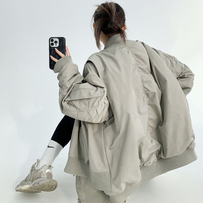 レイヤードデザイン オーバーサイズブルゾン 10016