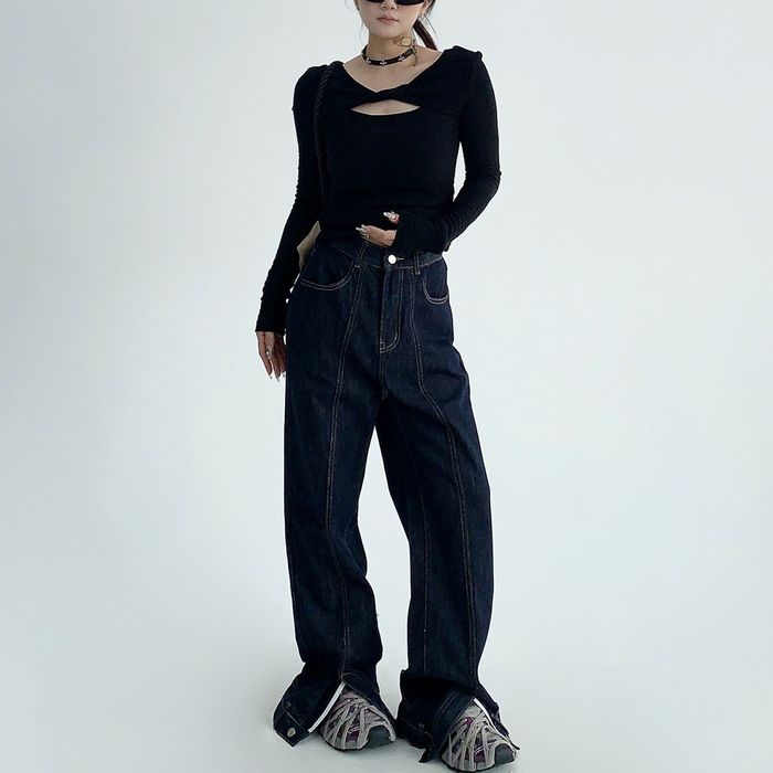 デザインヘム ジーンズ 10032