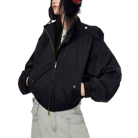 ショート丈 ジップアップジャケット 10103