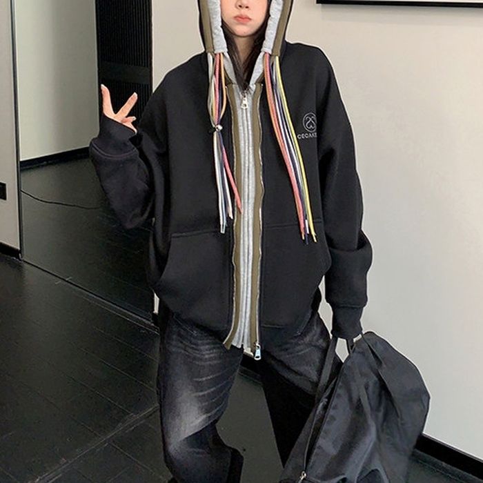 マルチストラップ ジップアップパーカー 10111