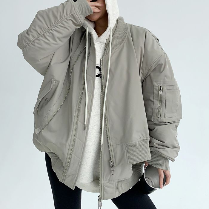 レイヤードデザイン オーバーサイズブルゾン 10016