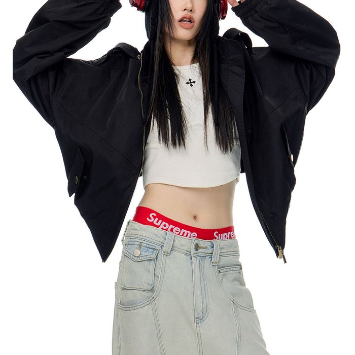 ショート丈 ジップアップジャケット 10103