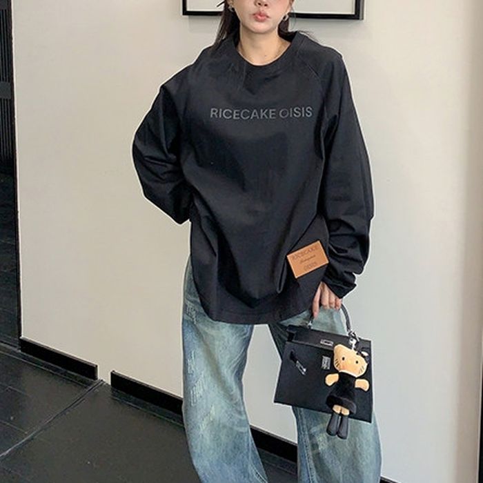 ロゴプリント 長袖Tシャツ 10108