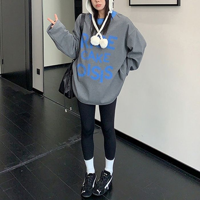 レース風レタリング カットソー 10026