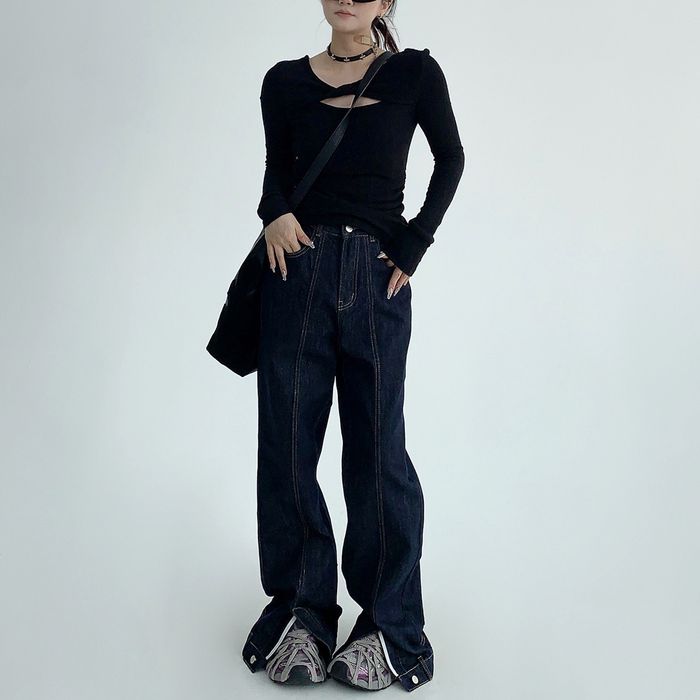 デザインヘム ジーンズ 10032