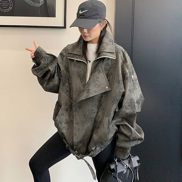 オーバーサイズ エコレザージャケット 10115