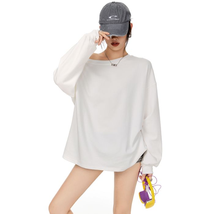 ワンショルダー 長袖Tシャツ 10106